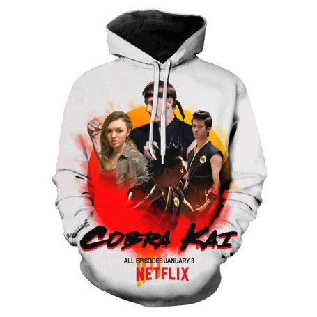 Cobra Kai 3D Printed Hoodie Men's Casual Sweatshirt Fleece Streetwear