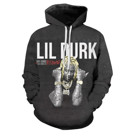 Rapper Lil Durk 3D Printed Hooded Sweatshirt Men's/Women's Hip Hop Fashion