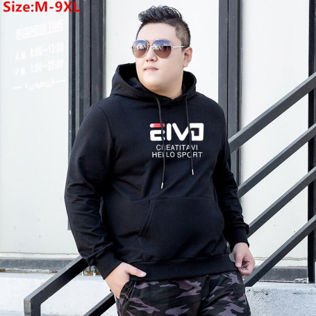 Men's Plus Size Hoodies Sweatshirt 7XL 8XL 9XL