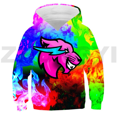 Mr. Wolf Beast Lightning Cat 3D Men's Hoodie Harajuku Streetwear