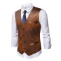 Vintage Leather Chaleco Men's Casual Vest Streetwear