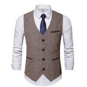 Leather Vest Men's Suit Chaleco Leather Vest Men's Suit Chaleco