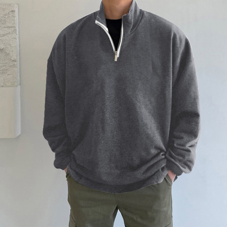 Sweatshirt Men's Fashion Oversized Stand Collar