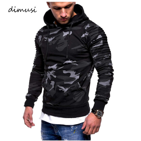DIMUSI Hoodies Men's Casual Slim Sweatshirt