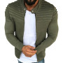 Men's Jacket Fashion Zipper Collar Long Sleeve Outerwear