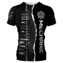 Mechanic Shirt Men's T-shirt Mechanical Tools Print Short Sleeve Cotton Casual Tops Oversized Fashion Breathable Clothing