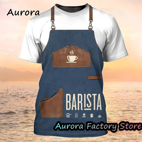 Men's Barista T-Shirt Fashion Short Sleeve Clothing
