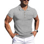 Men's Button Oversized T-Shirt Short Sleeve