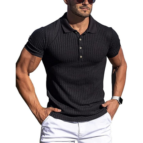 Men's Button Oversized T-Shirt Short Sleeve