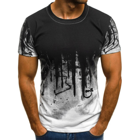Men's Printed T-Shirt Short Sleeve Oversized Clothing