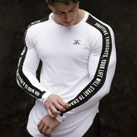 Men's Skinny Long Sleeve T-Shirt Casual Fashion Brand Clothing