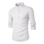 Men's Casual Cotton Linen Shirt Long Sleeve