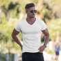 Men's T-Shirt Short Sleeve Knitted Bodybuilding Workout Clothing