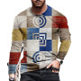 Men's T-shirts Imitation Cotton Loose Round Neck Long Sleeve Casual Tops Oversized T Shirts