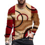 Men's T-shirts Imitation Cotton Loose Round Neck Long Sleeve Casual Tops Oversized T Shirts