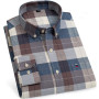 Men's Social Shirt Pure Cotton Oxford Luxury Brand Thin Soft Buttoned Plaid Formal Work Western Clothing Plus Size 7XL 6XL 5XL
