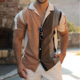 Party Luxury Shirts For Men Social Short Slim Tops Lapel Button Tee 5XL Fashion Blouse Male Designer Clothing