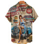 66 Route Biker Men's Shirt 3d Motorcycle Girls Route 66 Shirt For Men American Short Sleeve Oversized Tops Tee Shirt Man Travel