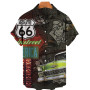 66 Route Biker Men's Shirt 3d Motorcycle Girls Route 66 Shirt For Men American Short Sleeve Oversized Tops Tee Shirt Man Travel