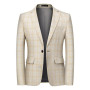 New Fashion Casual Men plaid Blazer Cotton Slim England Suit Blaser Masculine Male Jacket Blazer S-6XL