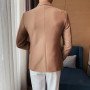 New 1 Piece Men's Blazer Suit Jacket Slim Fit Double-Breasted Notch Lapel Blazer Jacket for Weeding Groom Dress Coat S-3XL