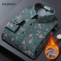 shirts flower design high quality thicken casual men's shirt , smart casual shirt man-size M-5XL