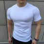 New Men Summer Short Sleeve Fitness T Shirt Running Sport Gym Muscle big size T Shirt Workout Casual High Quality Tops Clothing