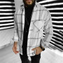 Men's Plaid Checked Flannel Shirt Casual Loose Long Sleeve Blouse Tops Men Social Shirt Jacket Clothes
