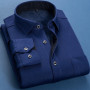 M-6XL Autumn Winter Men Fleece Warm Shirt 2022 Male Fashion Solid Long Sleeve Business Big Size Shirt Plaid Thick Warm Shirt