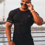 Gym T-shirt Men Short sleeve T-shirt Casual Slim t shirt Male Fitness Bodybuilding shirt Workout Tee Tops clothing