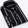 Shirt Young Men Fall Shirt Contrast Color Large Size Shirt  Warm