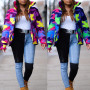 Unisex Plus Size Camouflage Print Jacket Women 4XL Plus Size Bubble Coat Oversized Puffer Jacket Fashion Parka