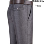 Men's Fleece Warm Business Casual Pants Fashion Solid Gentle Thicken Trousers Male Brand Suit Pant Black Grey