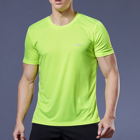 Men Running T-Shirt Quick Dry Sport T Shirt Short Sleeve Men Gym Jerseys Fitness Jogging Top Shirt Trainer Breathable Sportswear