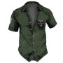 Men's Shirts Lapel Streetwear Vintage Shirt For Men Skull Hip Hop Short Sleeve Top Party Casual Men Hawaiian Shirts