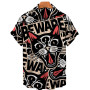 Unisex Hawaiian Shirt Men 3d Animal Print Shirts Men Women Angry Cat Pattern Short Sleeve Loose Breathable Top 5xl