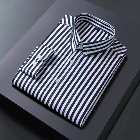 high quality cotton casual men's  striped shirt, men ,plus-size M-5XL
