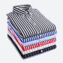 Men's Striped Shirts New Solid Color Casual Long Sleeves Slim Korean Button-Up Brand Men's Clothing Shirts