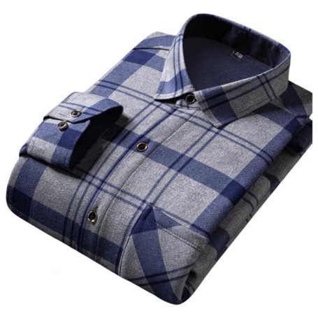 Stylish Shirt Large Size Shirt Soft Lapel Father Top Cold-proof