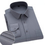 8XL Pure Color Office Formal Business  Social Work Classic Shirt Longsleeve Shirt for Men Casual Men's White Dress Shirt Black