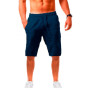 Men's Cotton Linen Shorts Pants Male Breathable Solid Color Linen Trousers Fitness Streetwear S-3XL