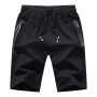 Men Casual Shorts Breathable Casual Beach Shorts Men's Fashion Solid Color Shorts