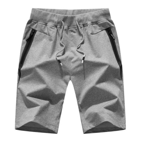 Men Casual Shorts Breathable Casual Beach Shorts Men's Fashion Solid Color Shorts