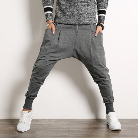 Solid Jogger Pants Side Pocket Men Sweatpants Hip Hop Harem Pants Men Cotton Streetwear Casual Trousers
