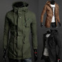 Casual Jacket Men's Military Fashion Coat Slim Outwear Overcoat New Solid Color Leisure Fashion Trend