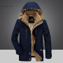 Hooded Parkas Outerwear Overcoat High Quality Clothing Windproof Fleece Jacket Men Warm Thick Windbreaker Military Coats