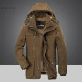Hooded Parkas Outerwear Overcoat High Quality Clothing Windproof Fleece Jacket Men Warm Thick Windbreaker Military Coats