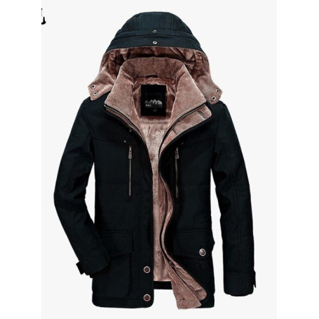 Hooded Parkas Outerwear Overcoat High Quality Clothing Windproof Fleece Jacket Men Warm Thick Windbreaker Military Coats
