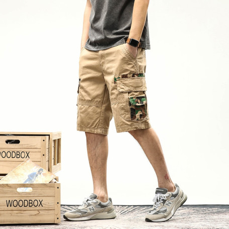 Men Pockets Camouflage Cargo Shorts Brand New Casual Fashion Twill Cotton Shorts Men Army Tactical Classic Short