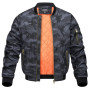Men's Padded Varsity Jacket Multi-Color Pilot Coat Army Bomber Jacket Thicken Warm Casual Windbreaker Baseball Outwear